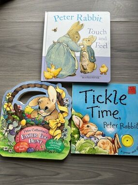 3 interactive board books. Easter books